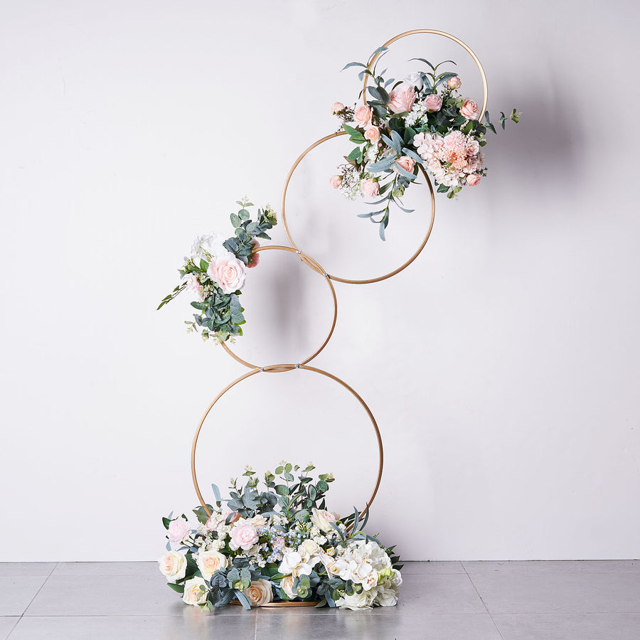 5Ft | 4-Tiered Gold Hoop Pillar Rental